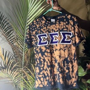 Epsilon Epsilon Epsilon Thrifted handmade Bleach shirt